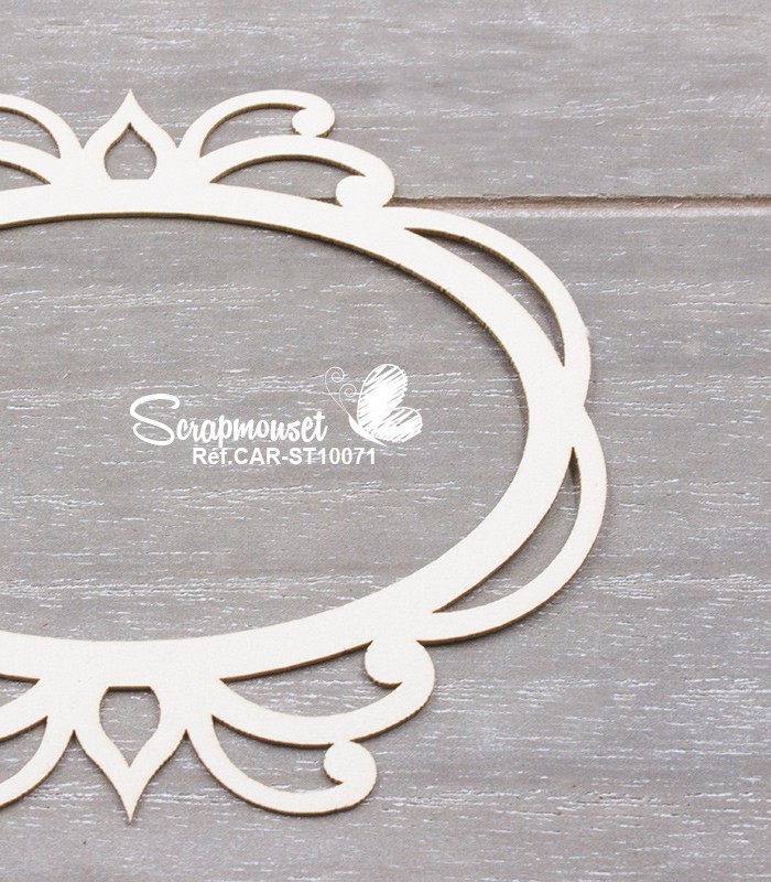 Chipboard Cadre arabesque Camille SCRAPMOUSET