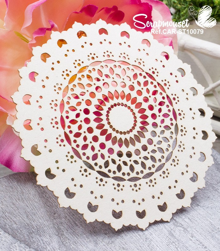 Chipboard Grand Doilie Adèle SCRAPMOUSET