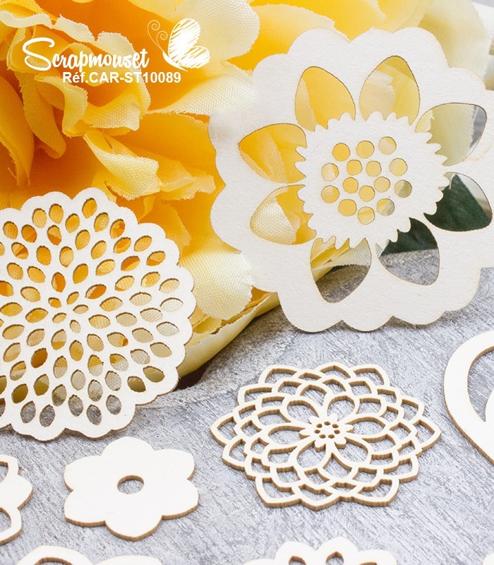 Chipboards Fleurs de Printemps SCRAPMOUSET