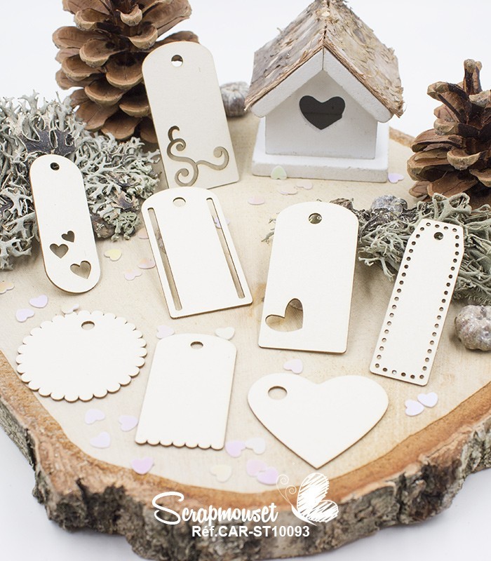 Chipboards Tags in Love SCRAPMOUSET