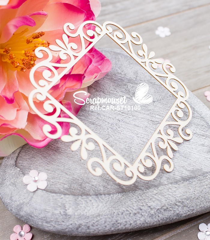 Chipboard Cadre Augustine SCRAPMOUSET