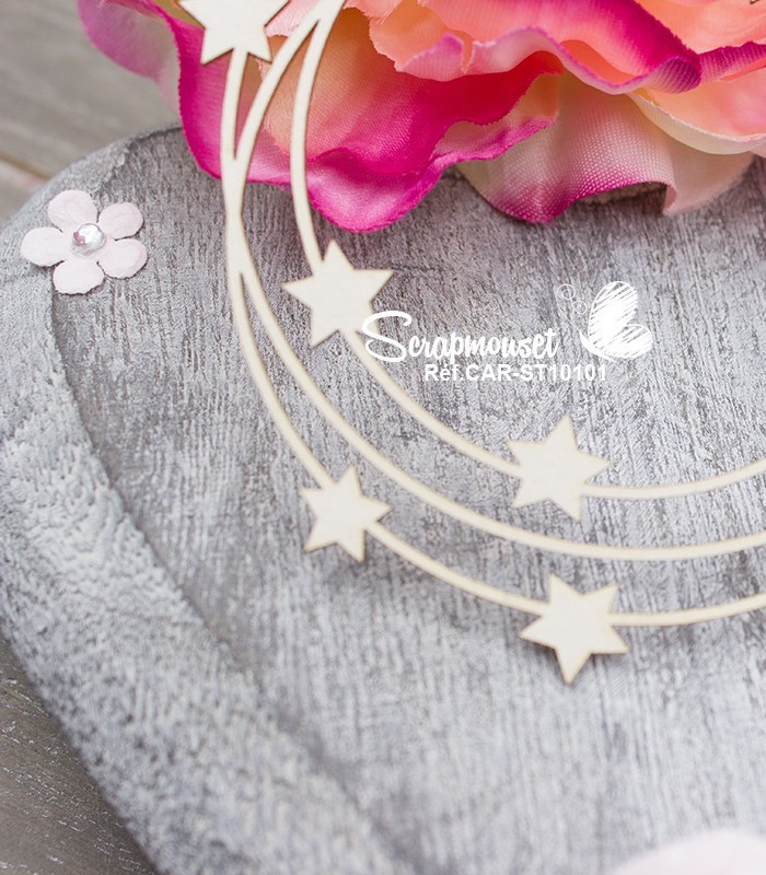 Chipboard Cadre étoiles SCRAPMOUSET