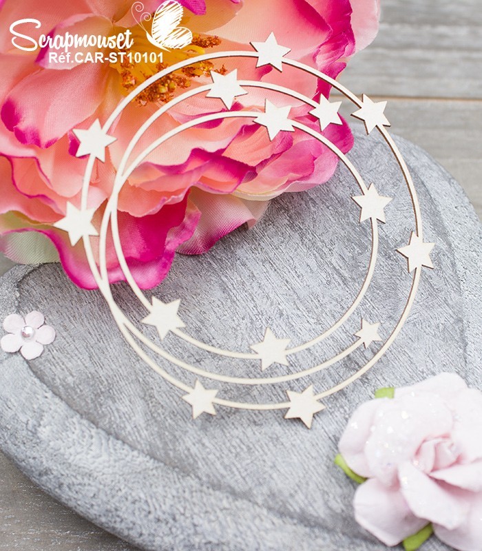 Chipboard Cadre étoiles SCRAPMOUSET