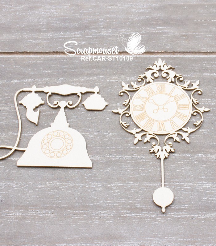 Chipboards Rétro et chic SCRAPMOUSET
