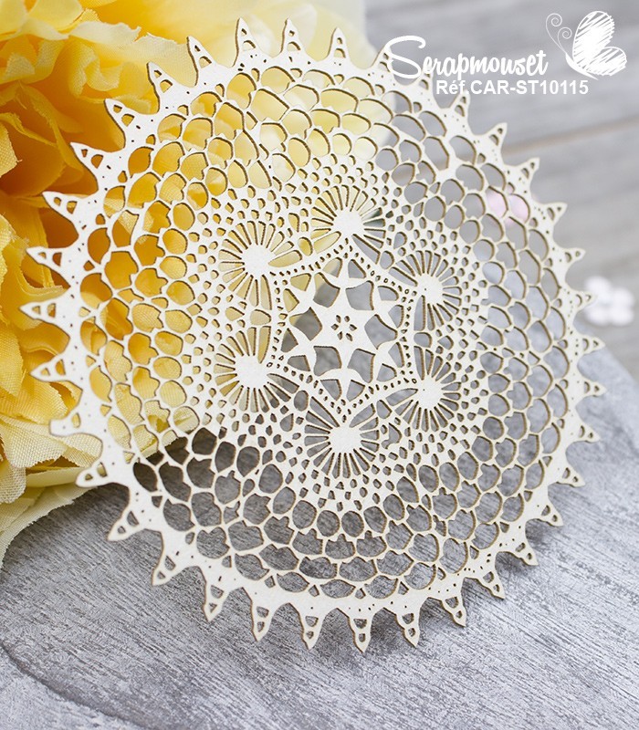 Chipboard Doilie dentelle SCRAPMOUSET