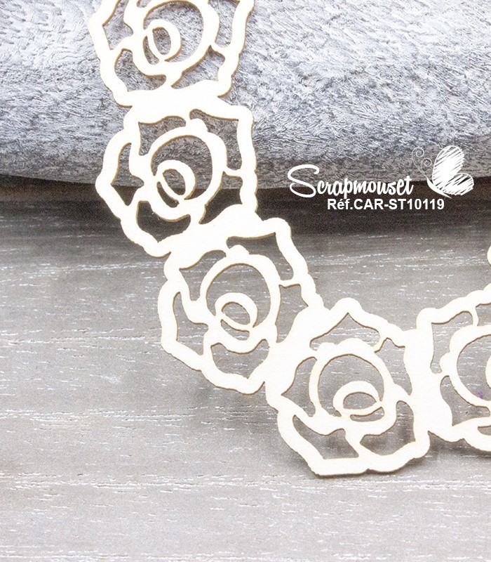 Chipboard Cadre élégant avec roses SCRAPMOUSET
