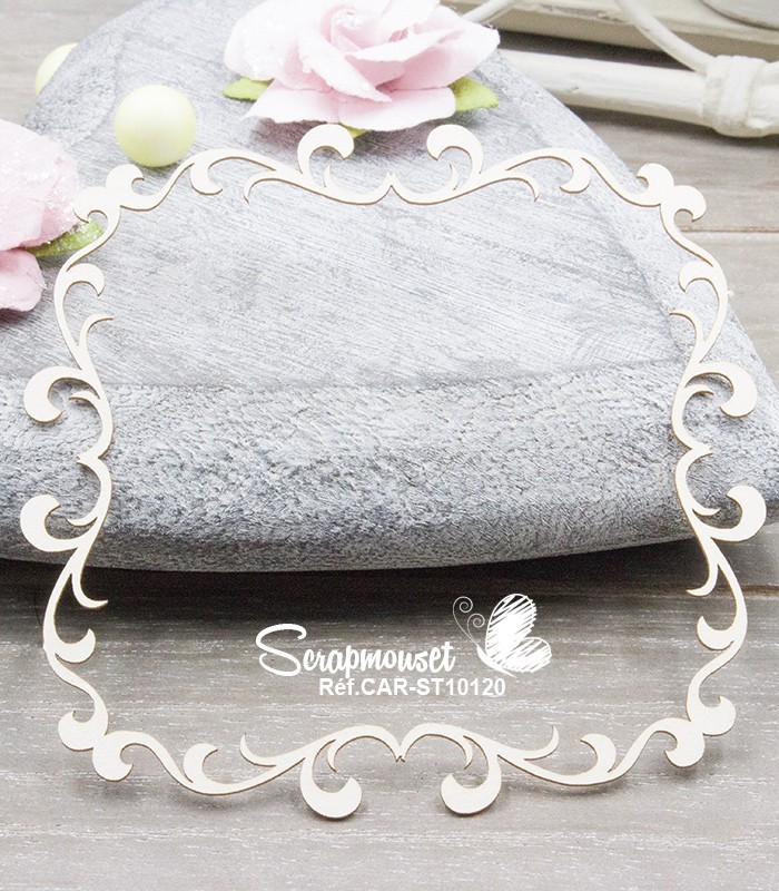 Chipboard Cadre carré Francesca SCRAPMOUSET