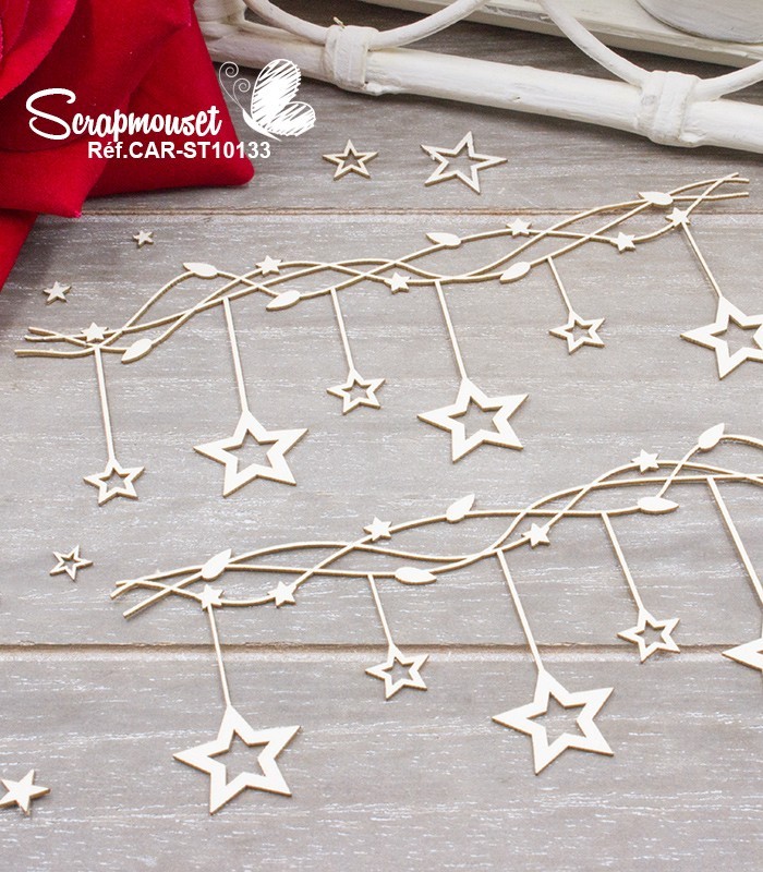 Chipboards Bordures étoiles SCRAPMOUSET