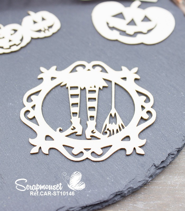 Chipboards Halloween citrouilles SCRAPMOUSET