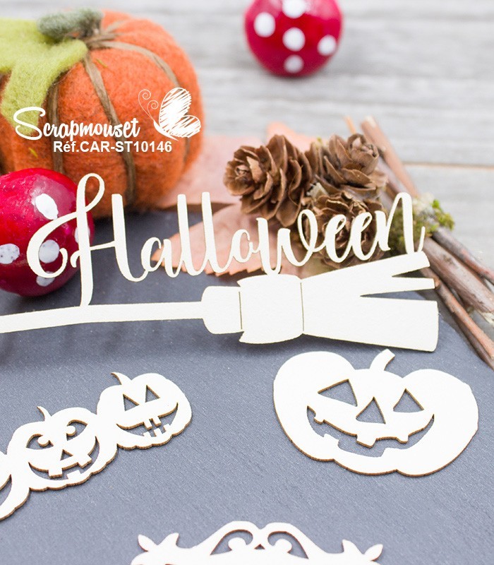 Chipboards Halloween citrouilles SCRAPMOUSET