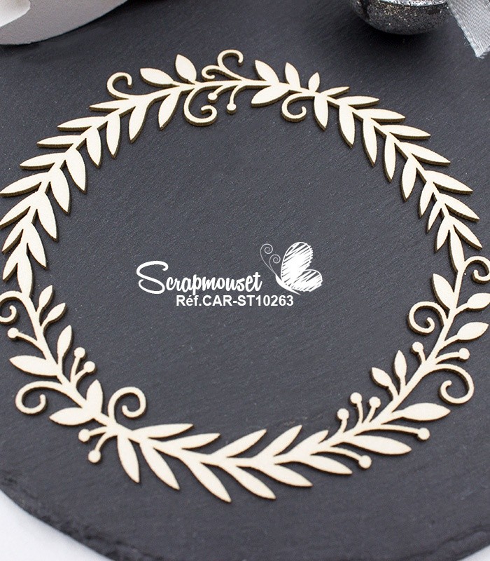 Cadre rond Couronne de gui - SCRAPMOUSET