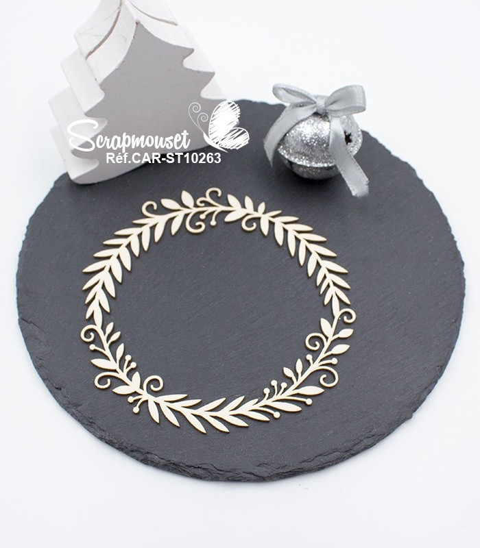 Cadre rond Couronne de gui - SCRAPMOUSET