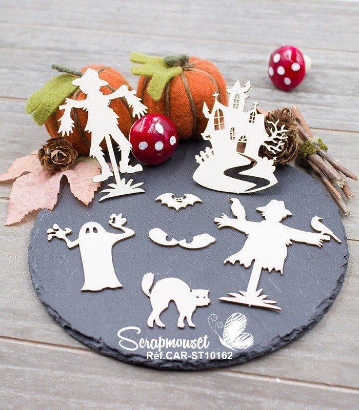 Chipboards Epouvantails Halloween SCRAPMOUSET