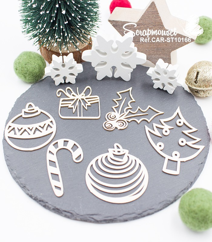 Chipboards Noël Doodle SCRAPMOUSET