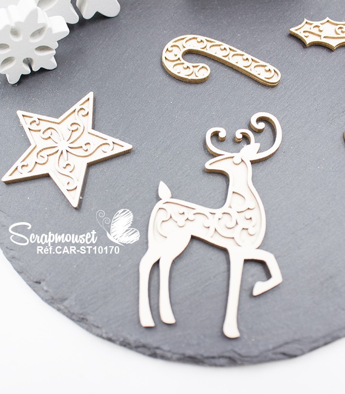 Chipboards Embellissements 2D Noël SCRAPMOUSET