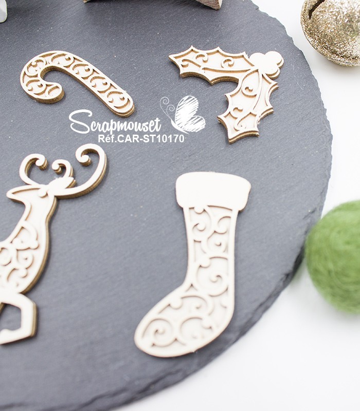 Chipboards Embellissements 2D Noël SCRAPMOUSET