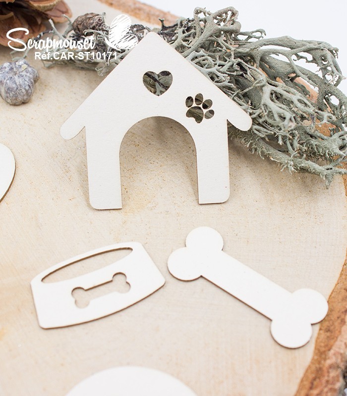 Chipboards Mon adorable toutou SCRAPMOUSET