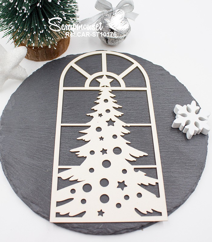 Chipboard Fenêtre de Noël SCRAPMOUSET