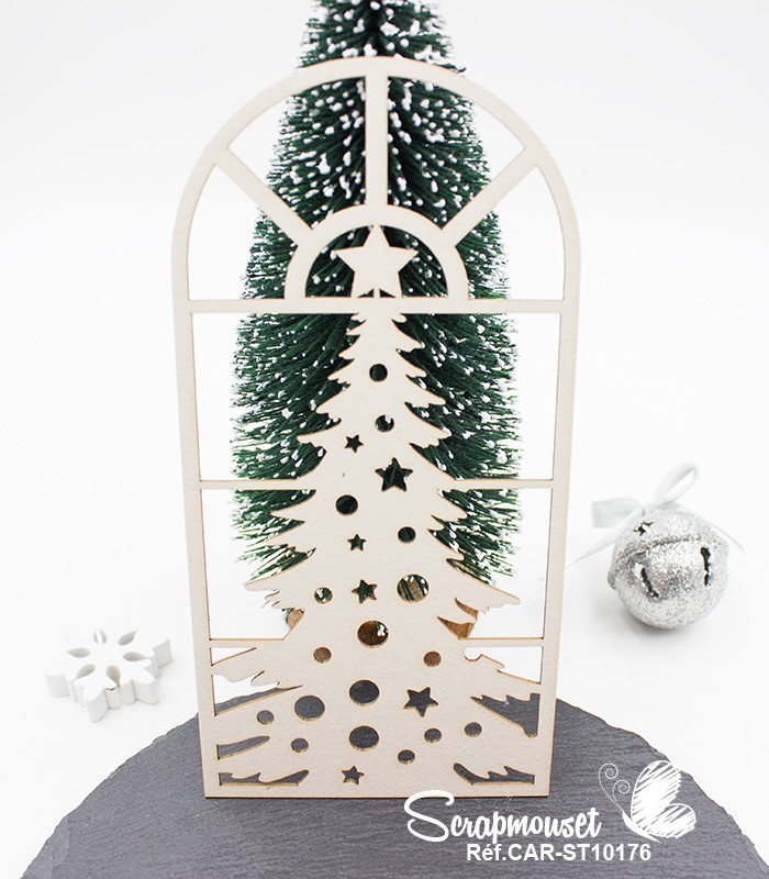 Chipboard Fenêtre de Noël SCRAPMOUSET