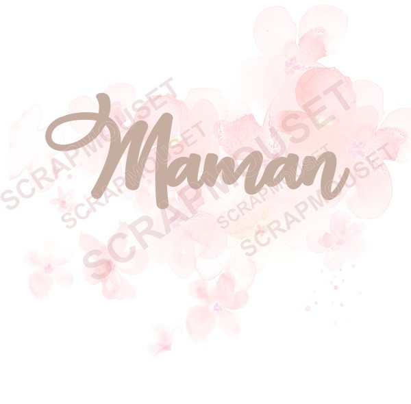 Mot Maman en carton bois SCRAPMOUSET