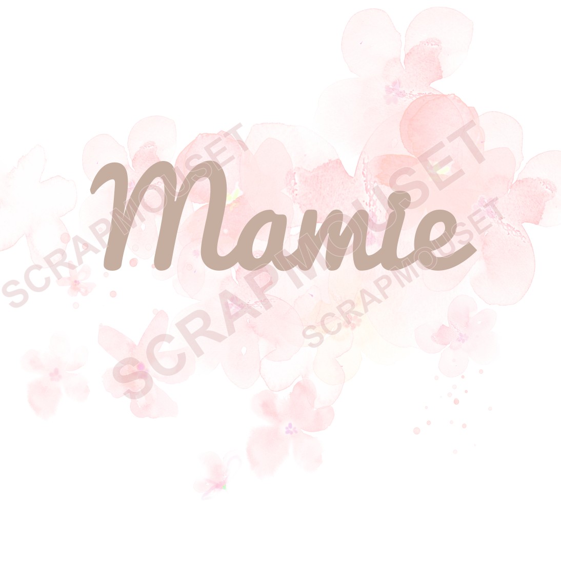Mot Mamie en carton bois SCRAPMOUSET