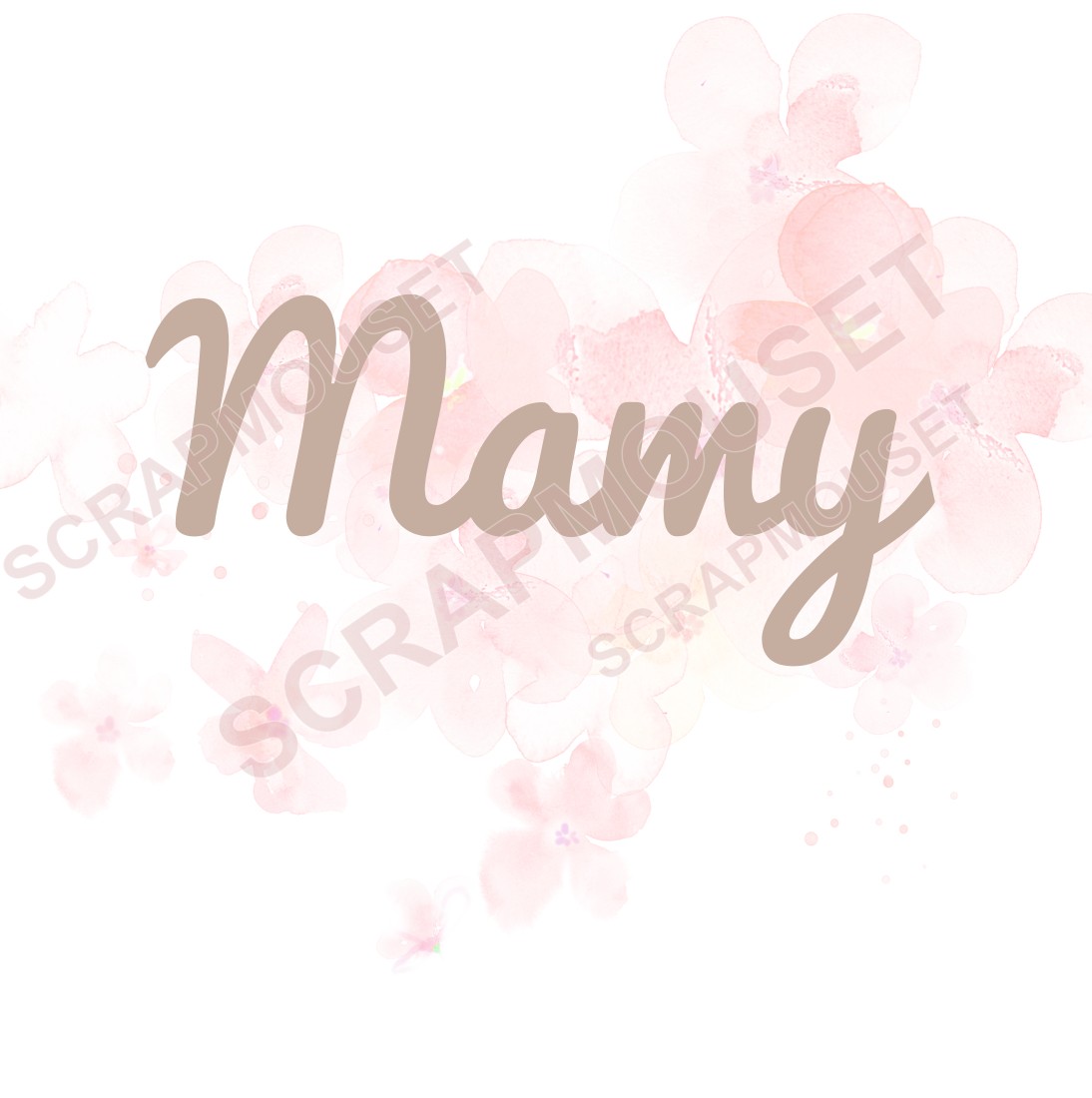Mot Mamy en carton bois SCRAPMOUSET