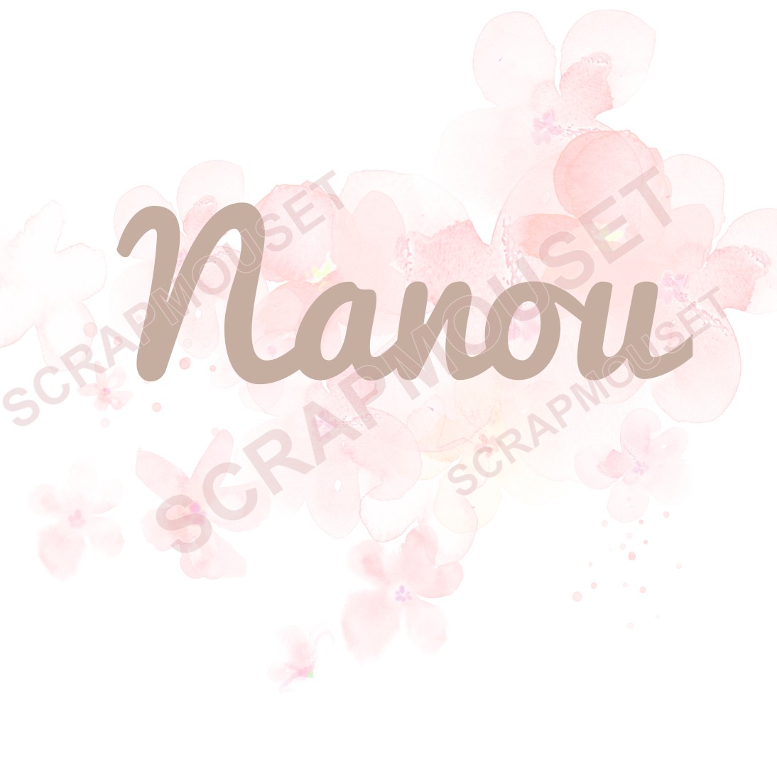 Mot Nanou en carton bois SCRAPMOUSET