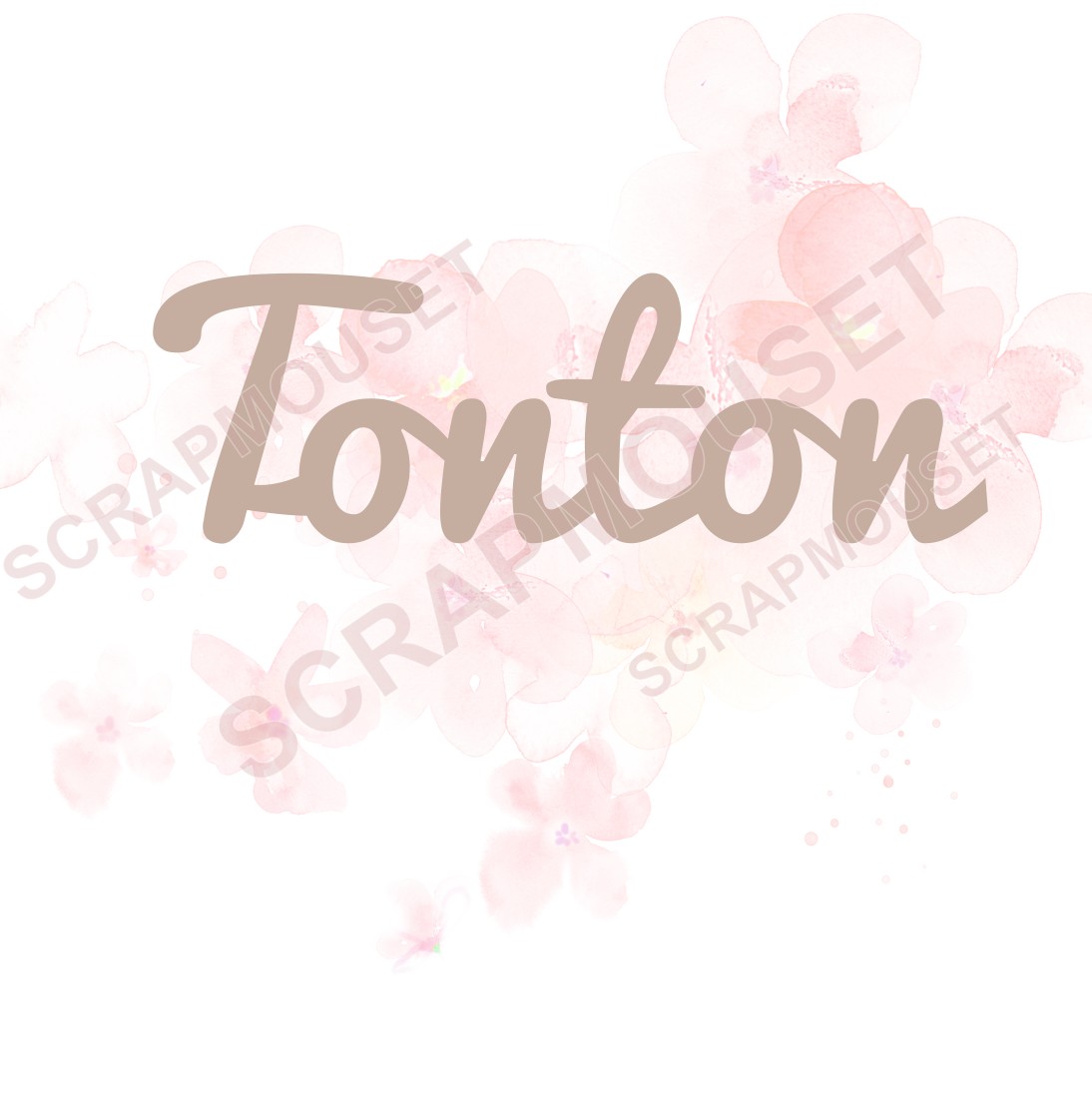 Mot Tonton en carton bois SCRAPMOUSET