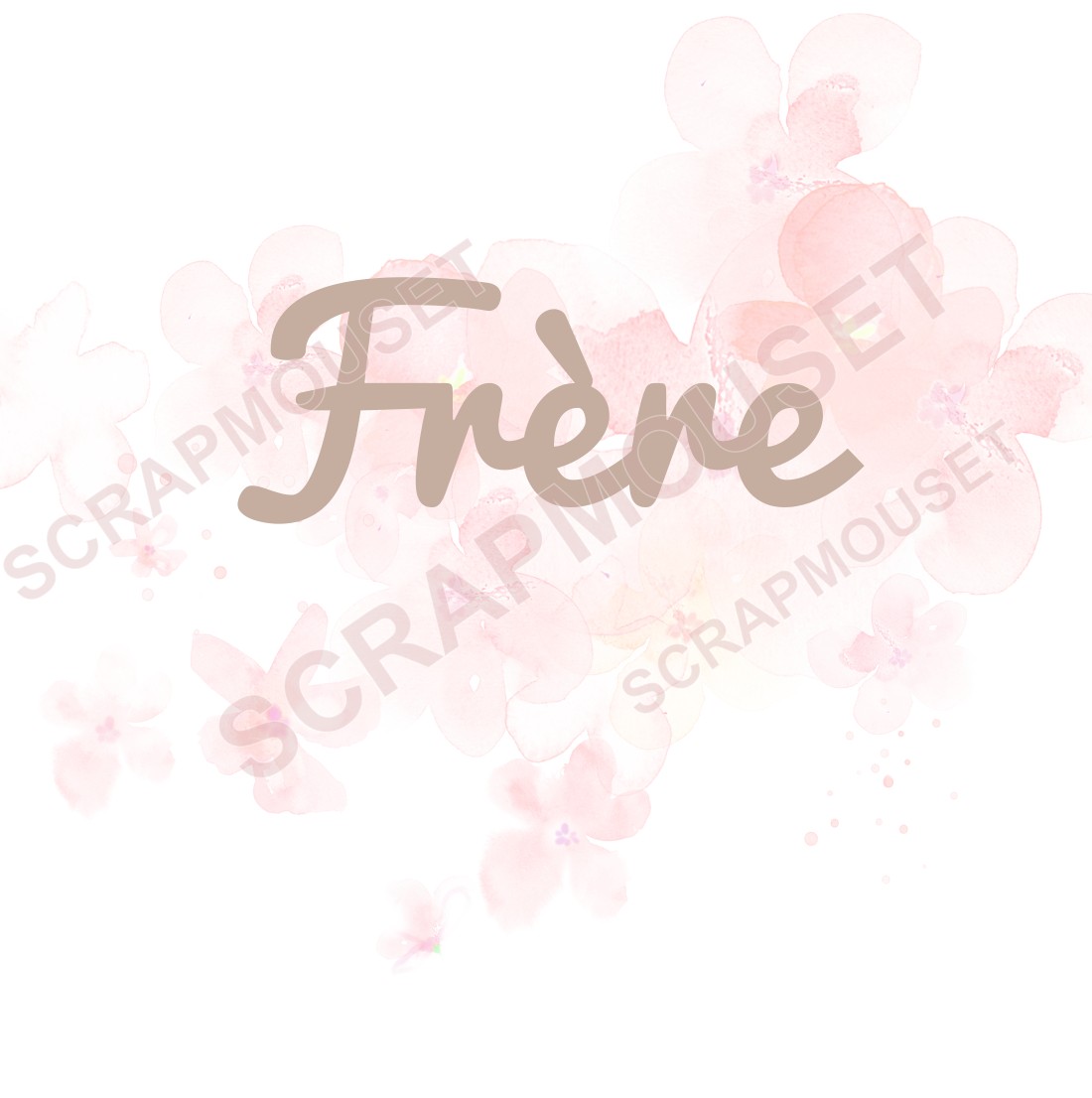 Mot Frère en carton bois SCRAPMOUSET