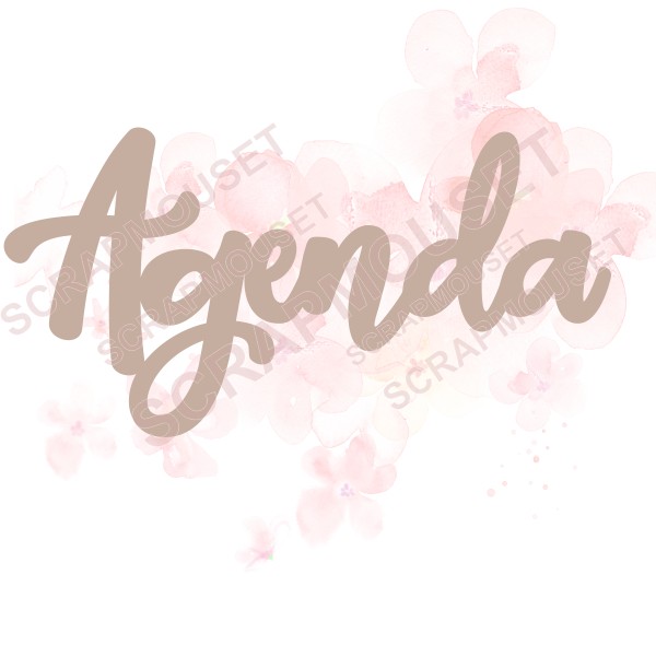 Mot Agenda en carton bois SCRAPMOUSET