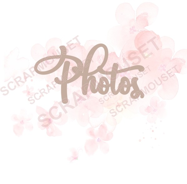 Mot Photos en carton bois SCRAPMOUSET