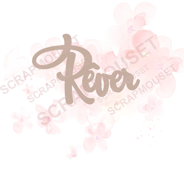 Mot Rêver en carton bois SCRAPMOUSET