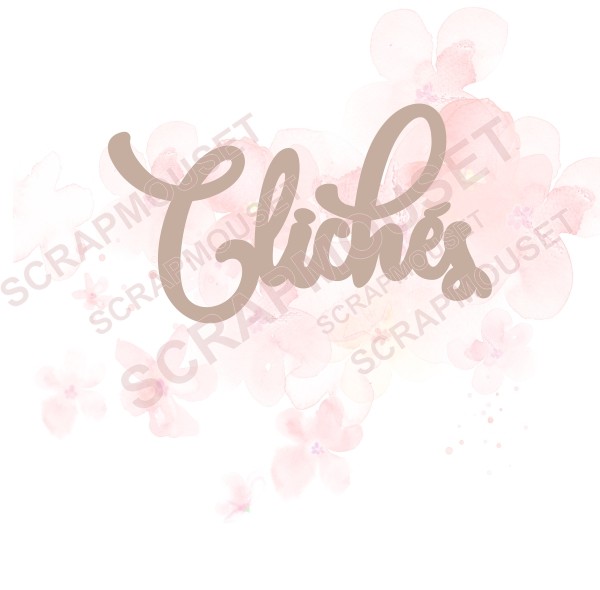 Mot Clichés en carton bois SCRAPMOUSET