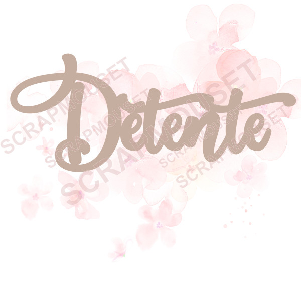 Mot Détente en carton bois SCRAPMOUSET