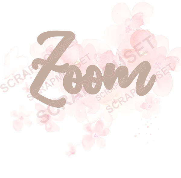 Mot Zoom en carton bois SCRAPMOUSET