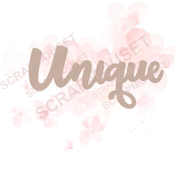 Mot Unique en carton bois SCRAPMOUSET