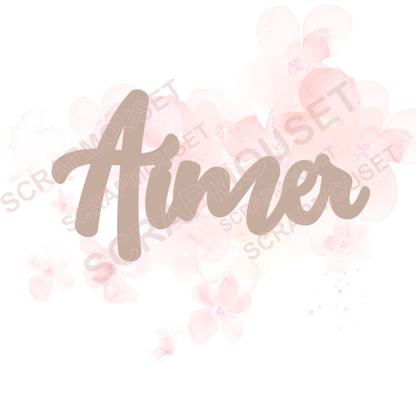 Mot Aimer en carton bois SCRAPMOUSET