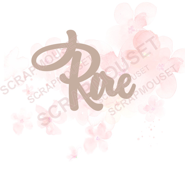 Mot Rire en carton bois SCRAPMOUSET
