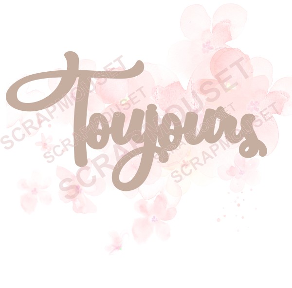 Mot Toujours en carton bois SCRAPMOUSET