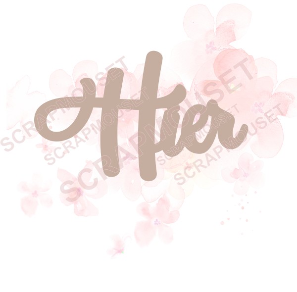 Mot Hier en carton bois SCRAPMOUSET