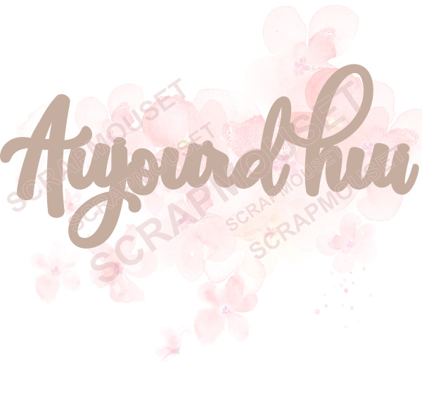 Mot Aujourd'hui en carton bois SCRAPMOUSET