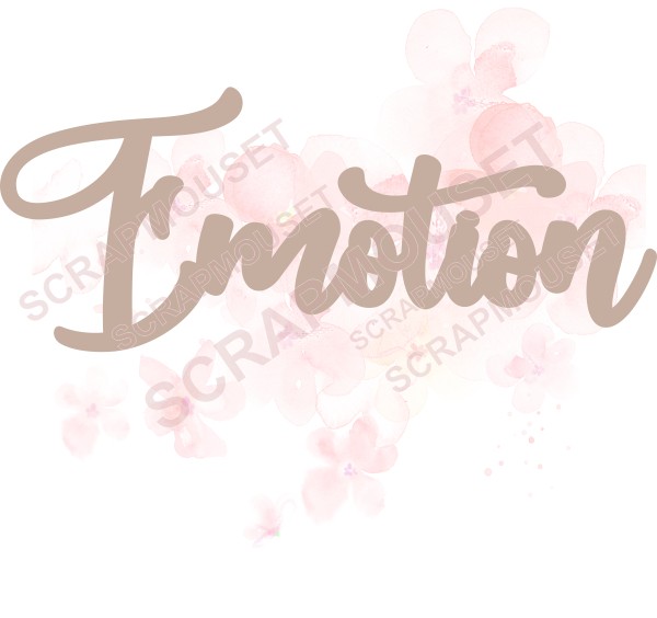 Mot Émotion en carton bois SCRAPMOUSET
