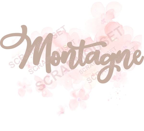 Mot Montagne en carton bois SCRAPMOUSET
