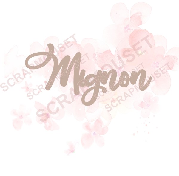 Mot Mignon en carton bois SCRAPMOUSET
