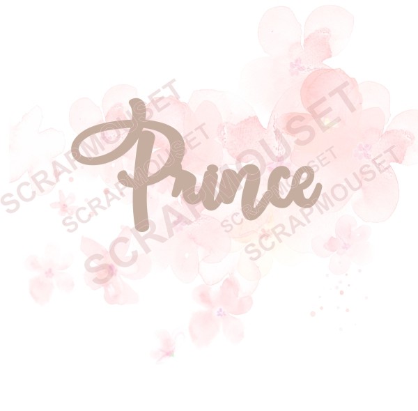 Mot Prince en carton bois SCRAPMOUSET
