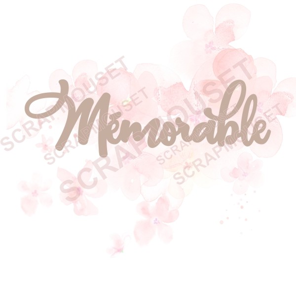 Mot Mémorable en carton bois SCRAPMOUSET