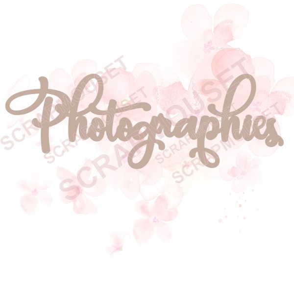 Mot Photographies en carton bois SCRAPMOUSET