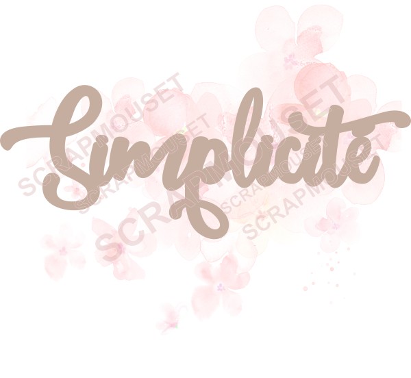 Mot Simplicité en carton bois SCRAPMOUSET