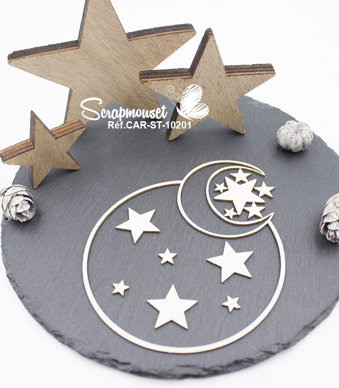 Embellissements La tête dans les étoiles SCRAPMOUSET