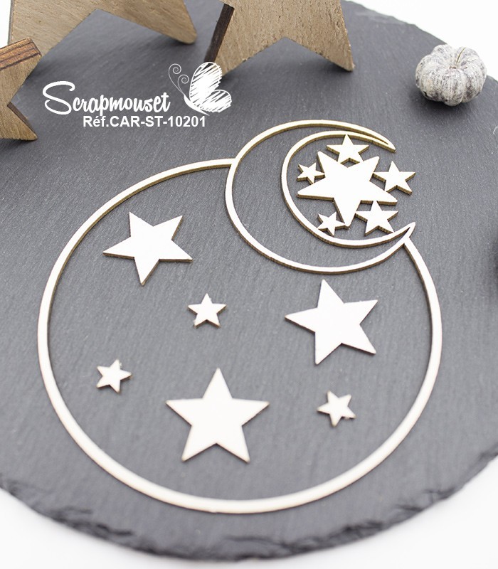 Embellissements La tête dans les étoiles SCRAPMOUSET